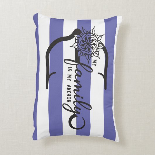 私の航海の家族は私のいかり訛り枕 アクセントクッション (裏面(縦))