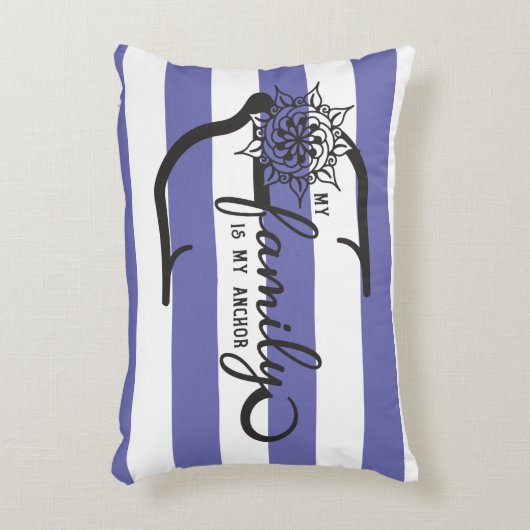 私の航海の家族は私のいかり訛り枕 アクセントクッション (正面(垂直))