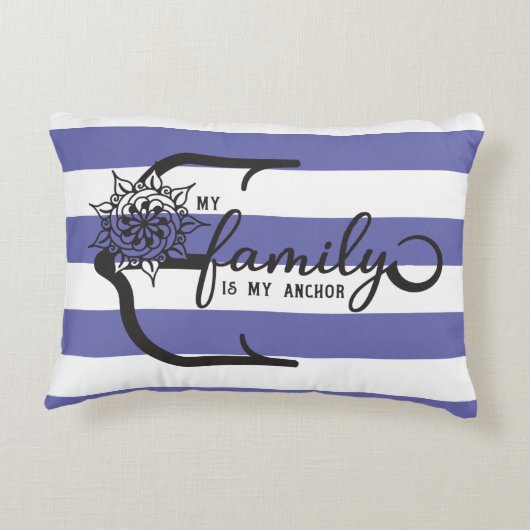 私の航海の家族は私のいかり訛り枕 アクセントクッション (裏面)