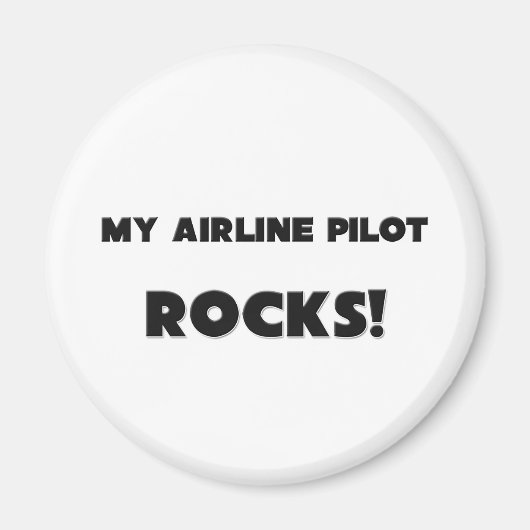 私の航空パイロットの岩！ マグネット (正面)