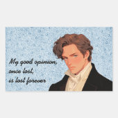 私の良い意見は失った昔は失った永遠にダーシー 長方形シール (正面)