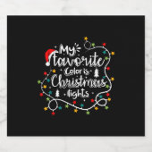 私の色お気に入りのはクリスマスのライトクリスマス スパークリングワインラベル (シングルラベル)