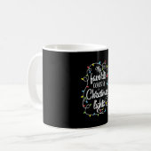 私の色お気に入りのはクリスマスライトだ コーヒーマグカップ (正面左)