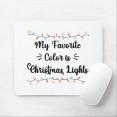 私の色お気に入りのはクリスマスライトのおもしろいクリスマス マウスパッド (マウス)