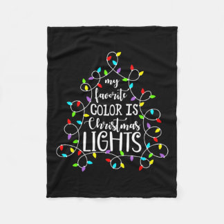 私の色お気に入りのはクリスマスライトのおもしろいクリスマスF フリースブランケット
