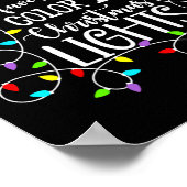 私の色お気に入りのはクリスマスライトのおもしろいクリスマスF ポスター (角)