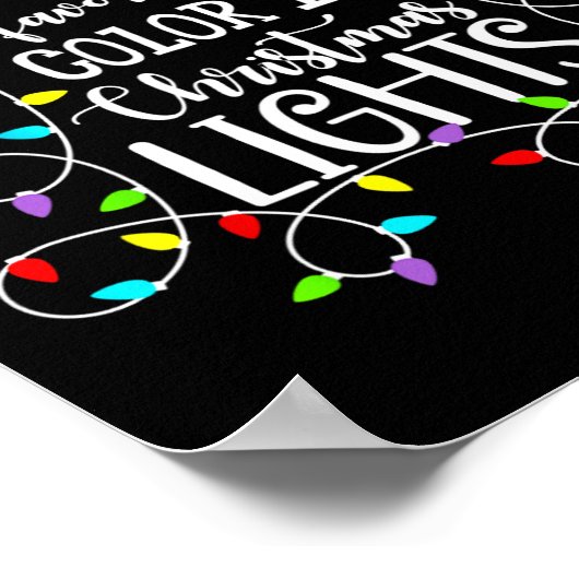 私の色お気に入りのはクリスマスライトのおもしろいクリスマスF ポスター (角)