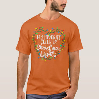 私の色お気に入りのはクリスマスライトクリスマスハッピーH Tシャツ
