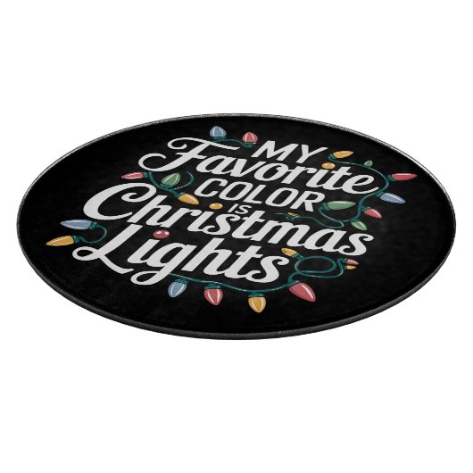 私の色お気に入りのはクリスマスライトクリスマス休日 カッティングボード (角)