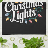 私の色お気に入りのはクリスマスライトクリスマス休日 キッチンタオル (折り畳み)