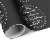 私の色お気に入りのはクリスマスライトクリスマス休日 ラッピングペーパー (ロールコーナー)