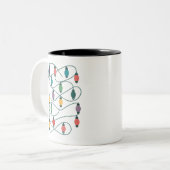 私の色お気に入りのはクリスマスライトパジャおもしろいマ ツートーンマグカップ (正面左)