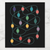 私の色お気に入りのはクリスマスライトパジャおもしろいマ ワインラベル (シングルラベル)