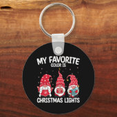 私の色お気に入りのはクリスマスライト格言 キーホルダー (正面)