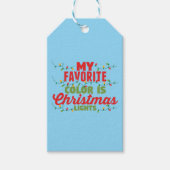 私の色お気に入りのはクリスマスライト ギフトタグ (正面)