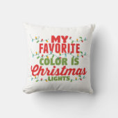 私の色お気に入りのはクリスマスライト クッション (正面)