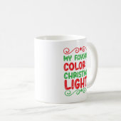 私の色お気に入りのはクリスマスライト コーヒーマグカップ (正面右)