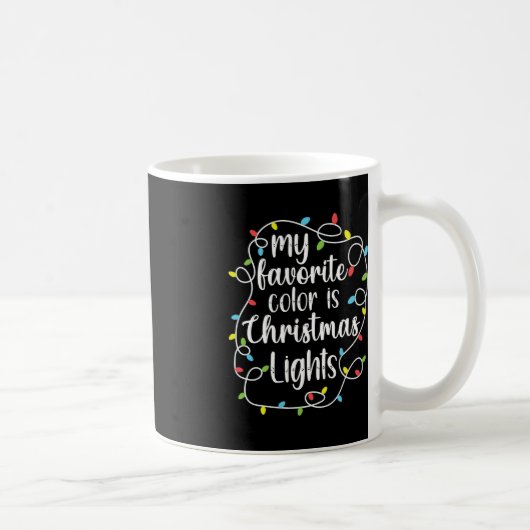 私の色お気に入りのはクリスマスライト コーヒーマグカップ (右)
