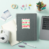 私の色お気に入りのはクリスマスライト シール (iPadカバー)