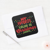 私の色お気に入りのはクリスマスライト スクエアシール (封筒)