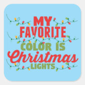 私の色お気に入りのはクリスマスライト スクエアシール (正面)