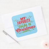 私の色お気に入りのはクリスマスライト スクエアシール (封筒)