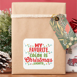 私の色お気に入りのはクリスマスライト スクエアシール