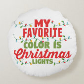 私の色お気に入りのはクリスマスライト ラウンドクッション (裏面)