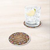 私の色お気に入りのはクリスマスライト ラウンドペーパーコースター (インサイチュ)