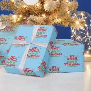 私の色お気に入りのはクリスマスライト ラッピングペーパー