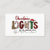 私の色お気に入りのはクリスマスライト 名刺 (正面)