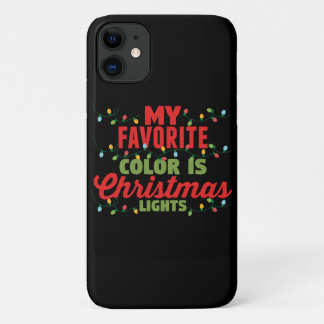 私の色お気に入りのはクリスマスライト iPhone 11 ケース