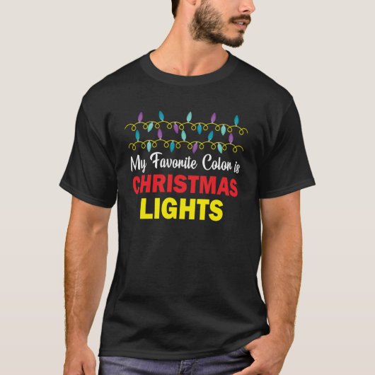 私の色お気に入りのはクリスマスライト Tシャツ (正面)