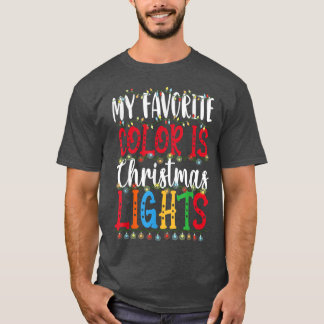 私の色お気に入りのはクリスマスライト Tシャツ