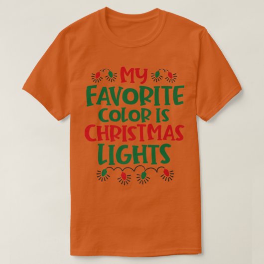 私の色お気に入りのはクリスマスライト Tシャツ (デザイン正面)