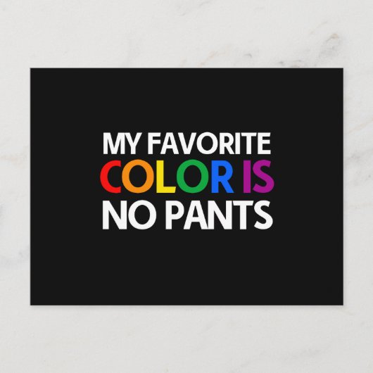 私の色お気に入りのはパンツではない ポストカード (正面)
