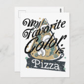 私の色お気に入りのはピザ料理恋人フード ポストカード (正面/裏面)