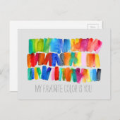 私の色お気に入りのは君のレインボーアートだ ポストカード (正面/裏面)
