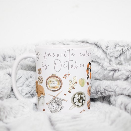 私の色お気に入りのは10月、秋マグ コーヒーマグカップ