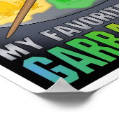 私の色はお気に入りのごみトラックのポスタープリント ポスター (角)