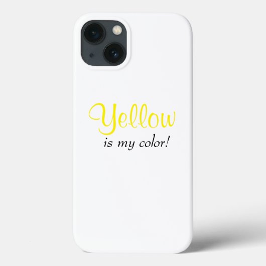 私の色はイエロー ガーリーな引用 Case-Mate iPhoneケース (裏面)