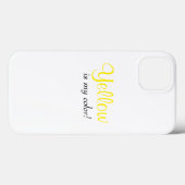 私の色はイエロー ガーリーな引用 Case-Mate iPhoneケース (裏面 (横))