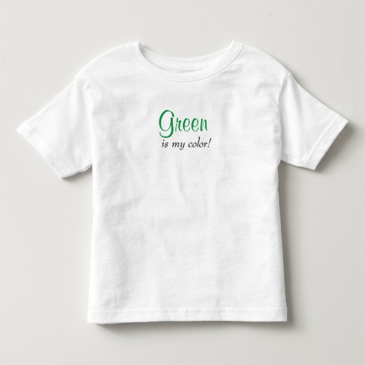私の色はグリーン トドラーTシャツ (正面)