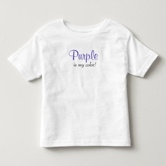私の色はパープルです 引用 トドラーTシャツ (正面)