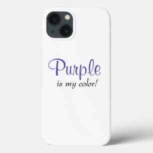 私の色はパープル かわいい女の子のフレーズ iPhone 13ケース