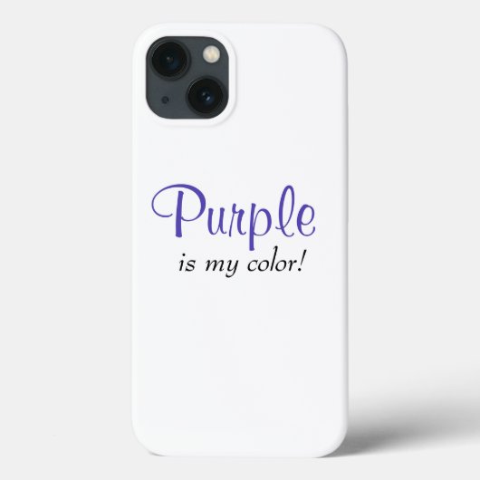 私の色はパープル かわいい女の子のフレーズ Case-Mate iPhoneケース (裏面)