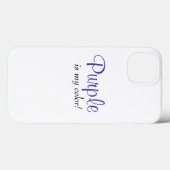 私の色はパープル かわいい女の子のフレーズ Case-Mate iPhoneケース (裏面 (横))