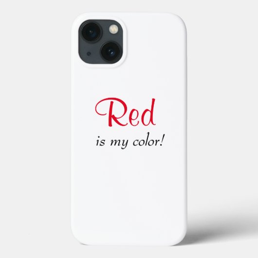私の色は赤 レッド・赤い・赤ちゃん・かわいい 引用符 グラフィック Case-Mate iPhoneケース (裏面)
