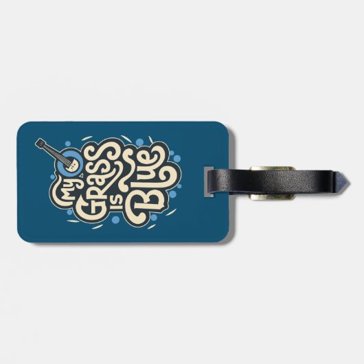 私の芝生ブルーグラスフォーク音楽 ラゲッジタグ (裏面横)