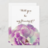 私の花のピンクのバラになってくれないか 招待状 (正面/裏面)